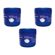 Nivea Body Cream Rich Nourishing Almond Oil 400ml - Pack of 3