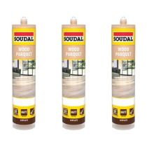 Soudal Parquet Joint Sealant 300ml - Pack of 3