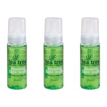 Tea Tree Foaming Face Wash 200ml bottle on a clean bathroom shelf
