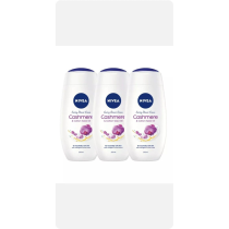 Nivea Cashmere & Cotton Seed Oil Shower Gel 250ml - Pack of 3