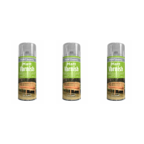 Paint Factory Clear Matt Varnish Spray 250ml - Pack of 3
