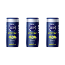 Nivea For Men Energy Shower Gel 250ml - Pack of 3