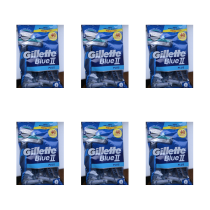 Gillette Blue II Plus Men's Disposable Razors 8 razors - Pack of 6