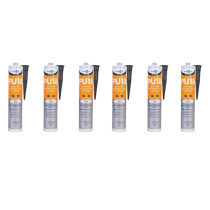 Bond It PU18 Black Polyurethane Sealant Adhesive Strong Paintable - Pack of 6