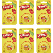 Carmex Cherry Long-Lasting Moisturising Lip Balm Pot SPF 15 7.5g - Pack of 6