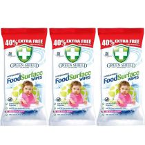 Green Shield Food Surface Wipes Anti-Bacterial 70 Wipes - Pack of 3