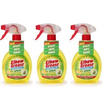 Elbow Grease Lemon Washing Up Liquid Spray 500ml bottle beside a kitchen sink
