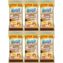 Duzzit Leather Cleaning Wipes Clean & Protect 50 Wipes - Pack of 6