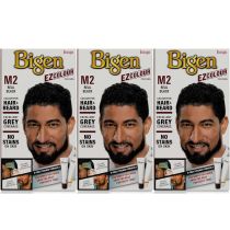 Bigen Men's EZ Color Hair & Beard Real Black M2, 1 Pack - Pack of 3