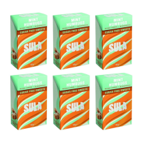 Sula Mint Humbugs Sugar-Free Sweets Box 42g - Pack of 6
