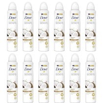 Dove Coconut & Jasmine Moisturising Cream Anti-Perspirant Spray 250ml - Pack of 12