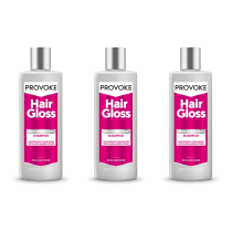 Provoke Hair Gloss High-Shine Coat Shampoo 200ml - Pack of 3