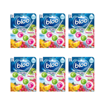 Bloo Toilet Rim Block Coastal Waters Hawaiian Pineapple 50g - Pack of 6