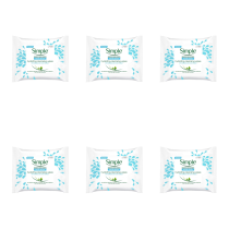 Simple Water Boost Hydrating Cleansing 25 Wipes - Pack of 6