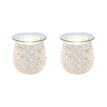 Airpure Mosaic Silver Electric Wax Melter with Backlight - Pack of 2