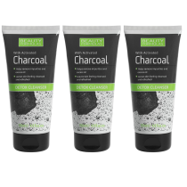 Beauty Formulas Activated Charcoal Detox Cleanser 150ml - Pack of 3