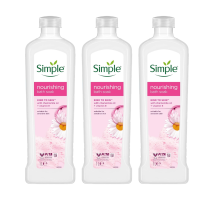Simple Kind to Skin Nourishing Bath Soak for Sensitive Skin 1L - Pack Of 3