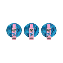 Crazy Color 44 Capri Blue Semi-Permanent Hair Color 100ml - Pack of 3