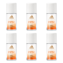 Adidas Energy Kick Roll-On Deodorant for Women 50ml - Pack of 6