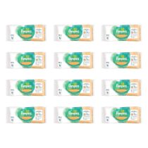 Pampers Harmonie Protect and Care Baby Wipes 44s pack on a clean nursery shelf
