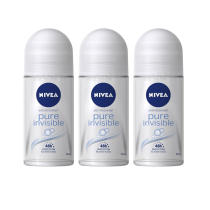NIVEA Pure Invisible Women Roll‑On Antiperspirant Deodorant 50 ML - Pack of 3