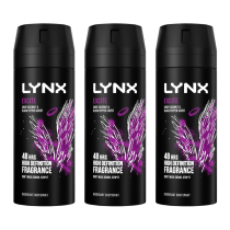 Lynx Excite Men’s Body Spray Deodorant, Coconut & Black Pepper Scent, 150ml - Pack of 3