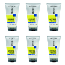 L'Oreal Paris Studio Line Invisi Hold Hair Gel Normal Strength 150ml - Pack of 6