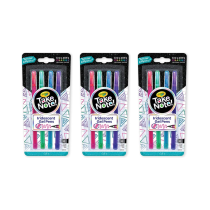 CRAYOLA Take Note Iridescent Gel Pens Medium Tip 1.0mm 4 Pens - Pack of 3