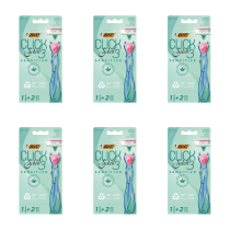 Bic Click 3 Soleil Sensitive Razor with 2 Replacement Blades - Pack of 6