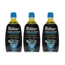 Buster Bathroom Drain Unblocker 900ml fast-acting blockage cleaner bottle

