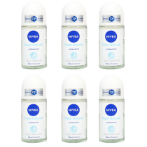 Nivea 72h Fresh Natural Antibacterial Roll On Deodorant 50ml - Pack of 6