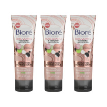 Biore Rose Quartz and Charcoal Face Scrub for Oily Skin 110 ml - Pack of 3