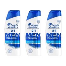 Head & Shoulders Men Total Care 2 in 1 Shampoo and Conditioner 250 ML - Pack of 3