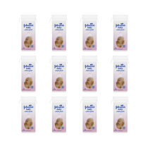 Johnson's Baby Cotton Pads Softening 50 pack on a clean bathroom shelf
