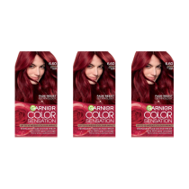 Garnier Color Sensation 6.60 Intense Ruby Red Hair Dye - Pack of 3