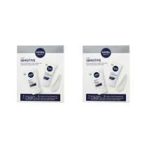 Nivea Men Sensitive Face Skincare Gift Set Face Wash & Moisturiser 2 Piece set - Pack of 2