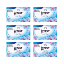 Lenor Tumble Dryer Sheets Spring Awakening Softens Fabric 34 Sheets - Pack of 6