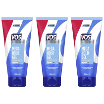 VO5 Mega Hold 24h Control Hair Styling Gel 200ml - Pack of 3