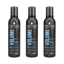 Schwarzkopf Volume Lift 4 Extra Strong Hold Hair Mousse 250ml - Pack of 3