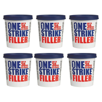 Everbuild One Strike Multi-Purpose Quick-Drying Filler White 450 ml - Pack of 6