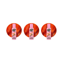 Crazy Color 60 Vibrant Orange Semi-Permanent Hair Color Cream 100ml - Pack of 3