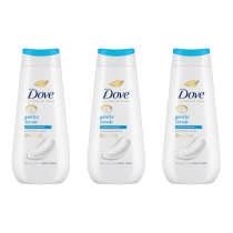 Dove Advanced Care Gentle Scrub Exfoliating Body Wash 225ml - Pack of 3