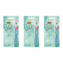 Bic Click 3 Soleil Sensitive Razor with 2 Replacement Blades - Pack of 3