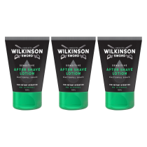 Wilkinson Sword Men’s Sensitive Aftershave Lotion 100ml - Pack of 3