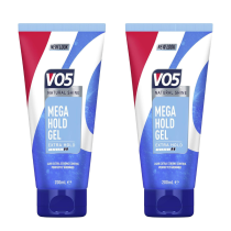 VO5 Mega Hold 24h Control Hair Styling Gel 200ml - Pack of 2