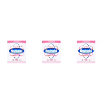 Neutradol Fresh Pink Gel Odour Deodourizer 135ml pot on a bathroom shelf
