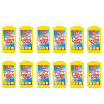 Essential Power Drain Cleaner With Caustic Soda 500g tub on a utility room shelf
