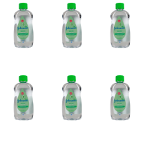Johnson's Baby Aloe Vera Oil 300ml bottle on a clean nursery shelf
