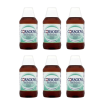 Corsodyl Mint Mouthwash Treats Gums Problems 300ml - Pack of 6
