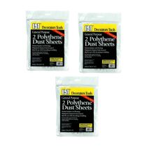 151 General Purpose 2 Polythene Dust Sheets 3.6m x 2.7m - Pack of 3